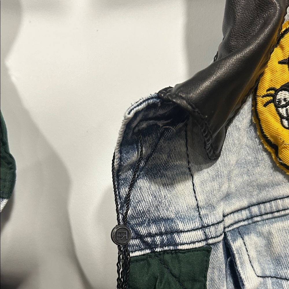 Reason Multicolor Patchwork Bomber Jacket NWT - image 2